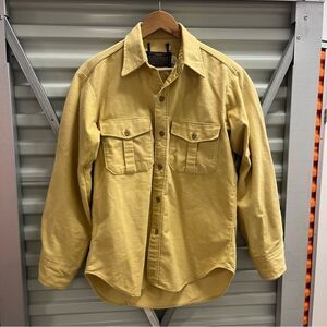 Vintage Heavyweight Moleskin Chamois Shirt in Camel (M) (Made in USA 🇺🇸)